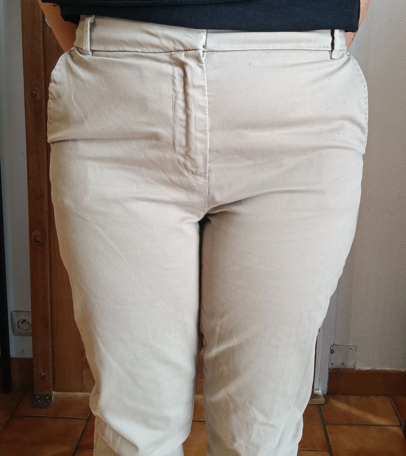 Calça chino bege Caroll PP – photo 3